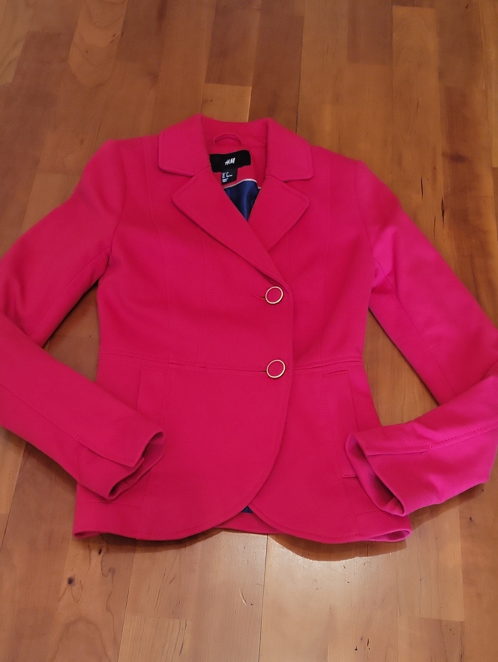 H&M Red Blazer With Pockets Size 2 (XS)